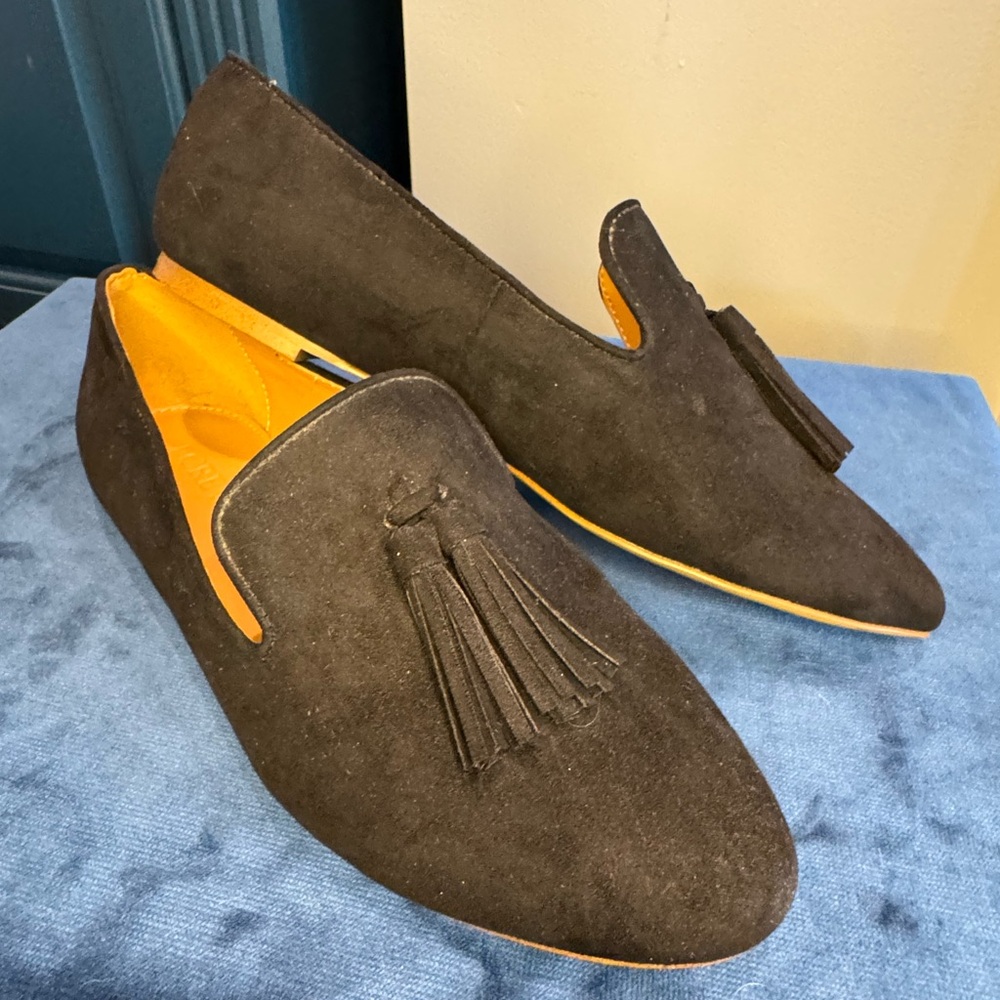 J. Crew Women's Black Suede Tassel Loafers